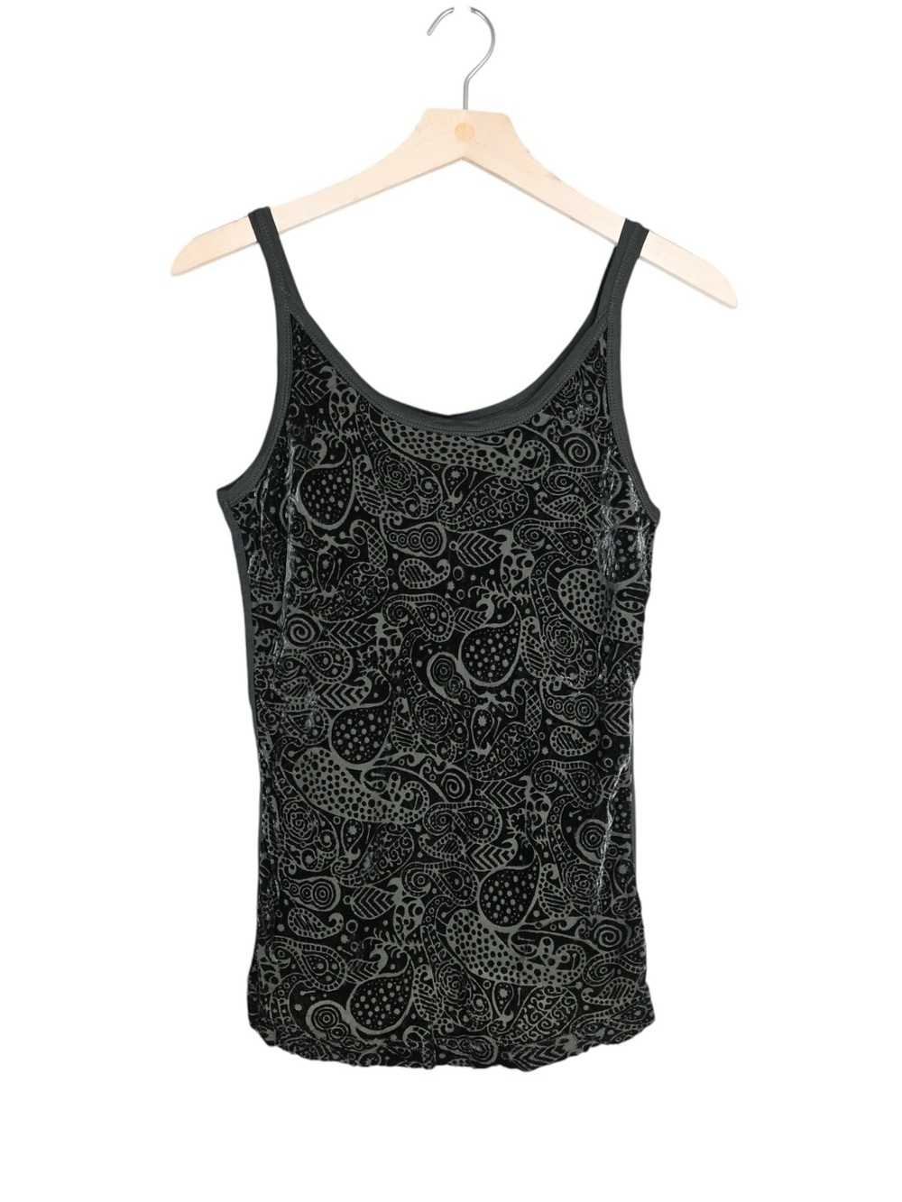 Lynn Ritchie Women's XS Lined Burn Out Velvet Stretchy Silk Blend Tank Top NEW